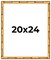 20x24 Thin Bamboo Picture Frame with UV-Resistant Acrylic & Acid Free Backing, Available in 2 Finishes - Gold and Brown